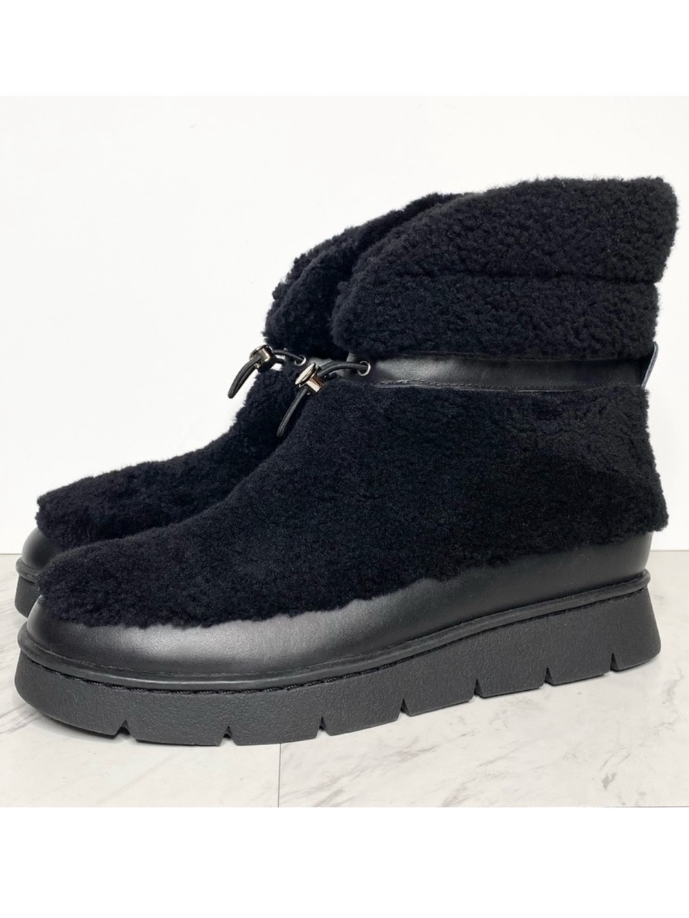 Marc Fisher Kamryn Black Fur Bootie 8M